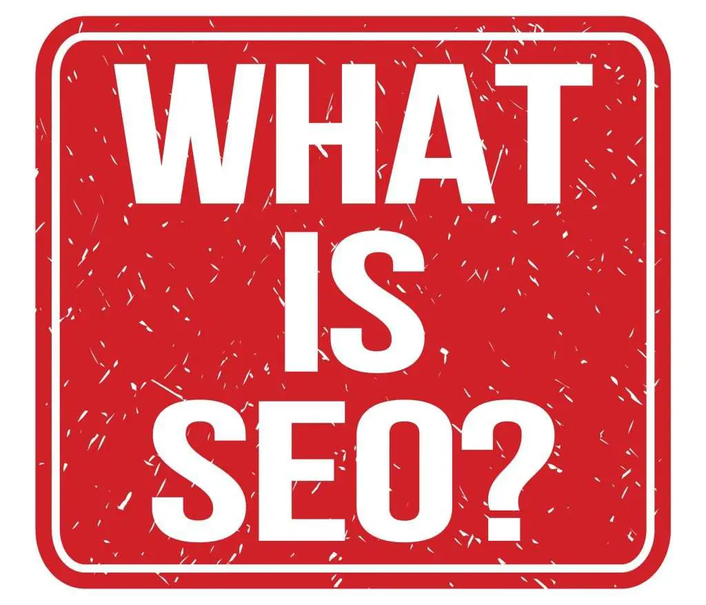 What is SEO written on sign